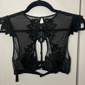 Victoria’s Secret Black Lace Lingerie Bralette Top
